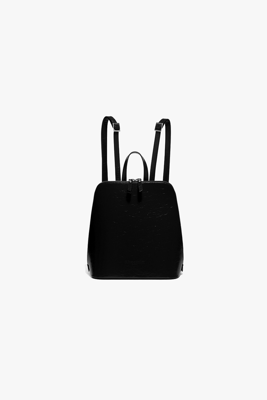 TURTLE LEATHER BACKPACK - BLACK