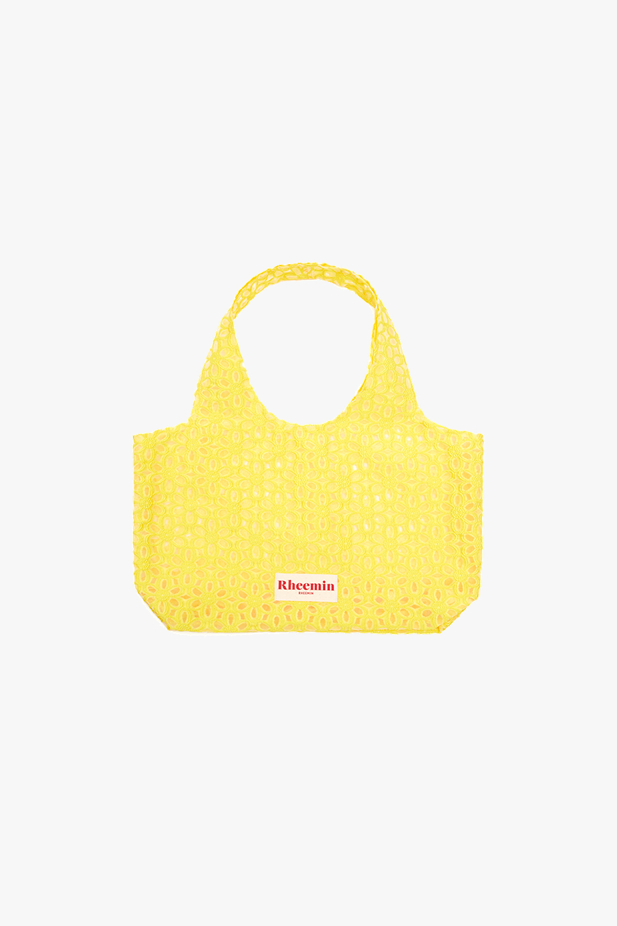 Flower jacquard shopper - YELLOW