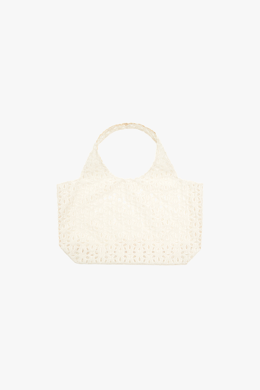 Flower jacquard shopper - IVORY