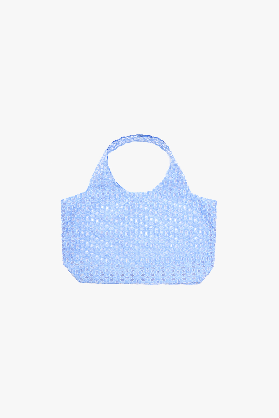 Flower jacquard shopper - SKY BLUE