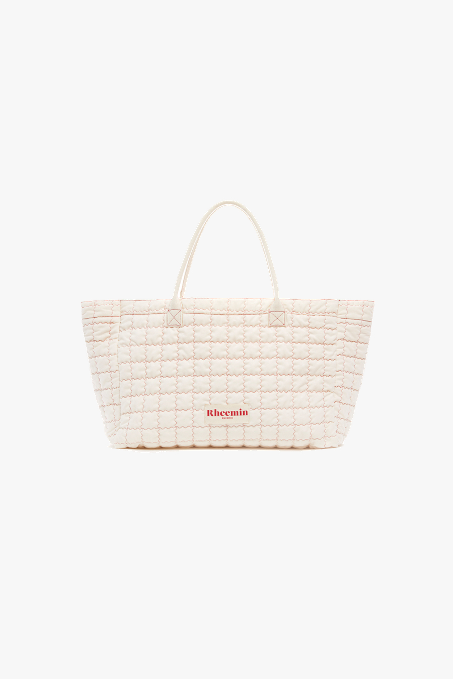 canvas STITCH NUGGET BIG SHOPPER - CREAM+RED