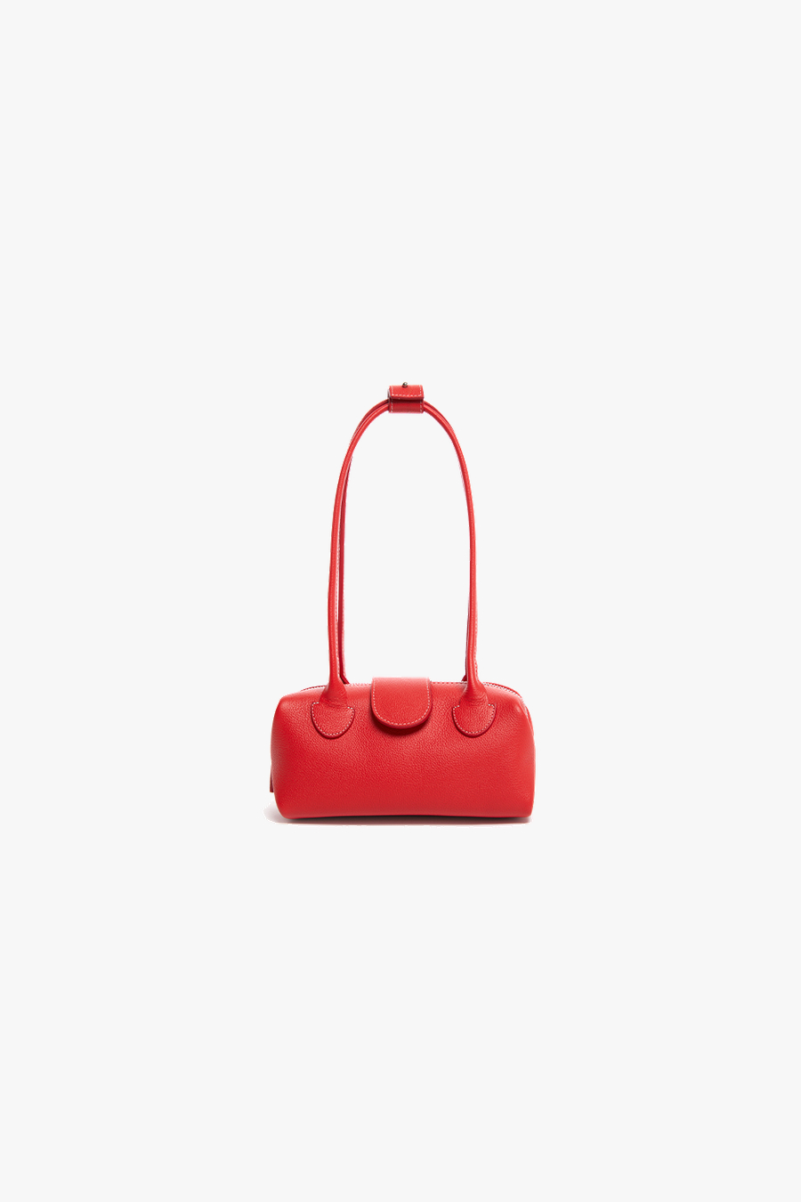 DUBU leather SHOULDER TOTE, S - RED