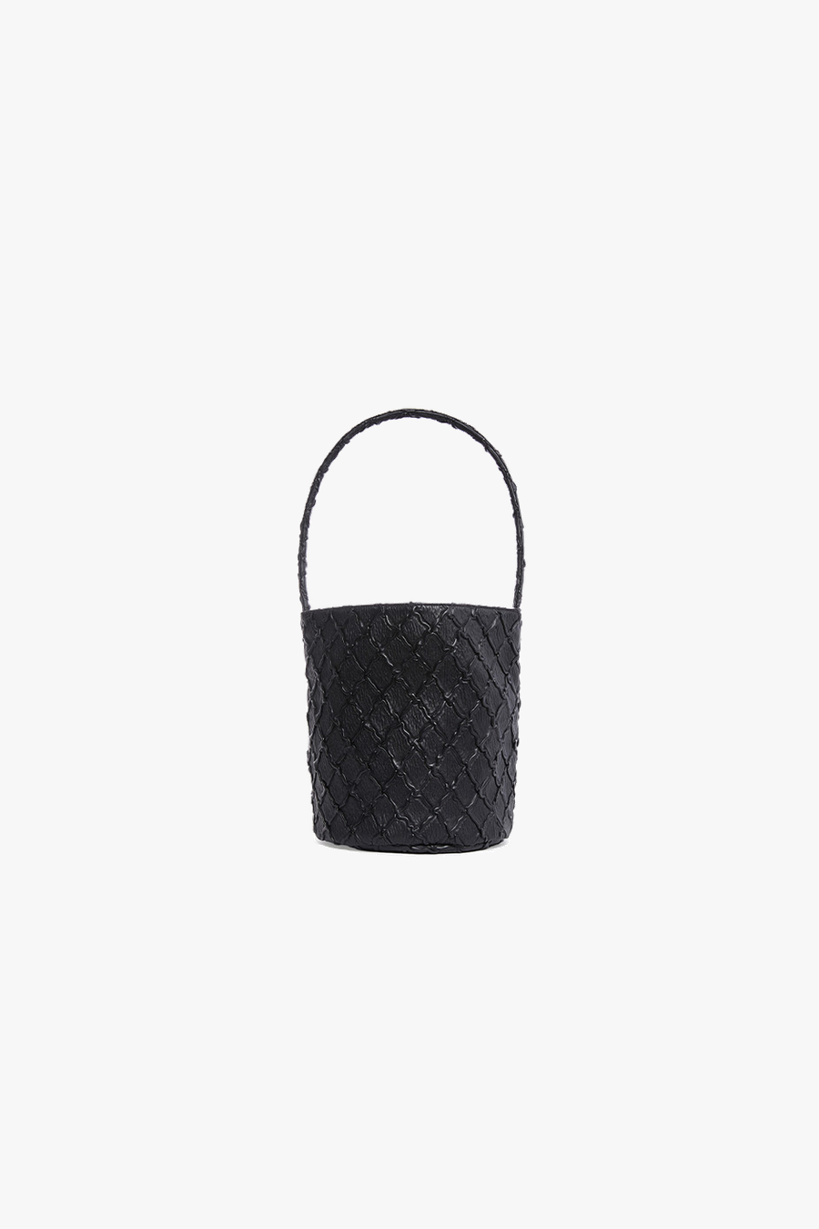 Orien leather Handle Bucket - BLACK mini