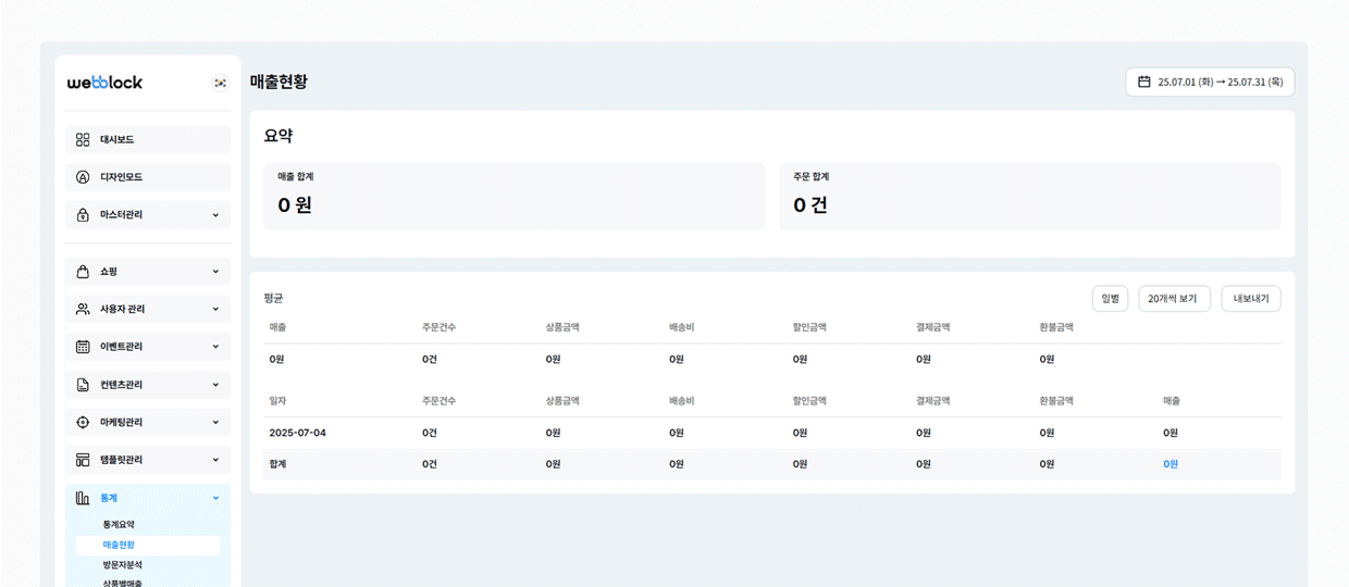 매출통계 이미지