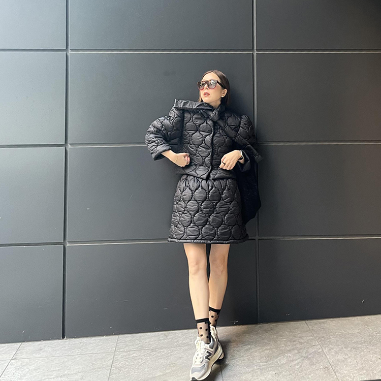 PUFF Short PADING JAKET - BLACK