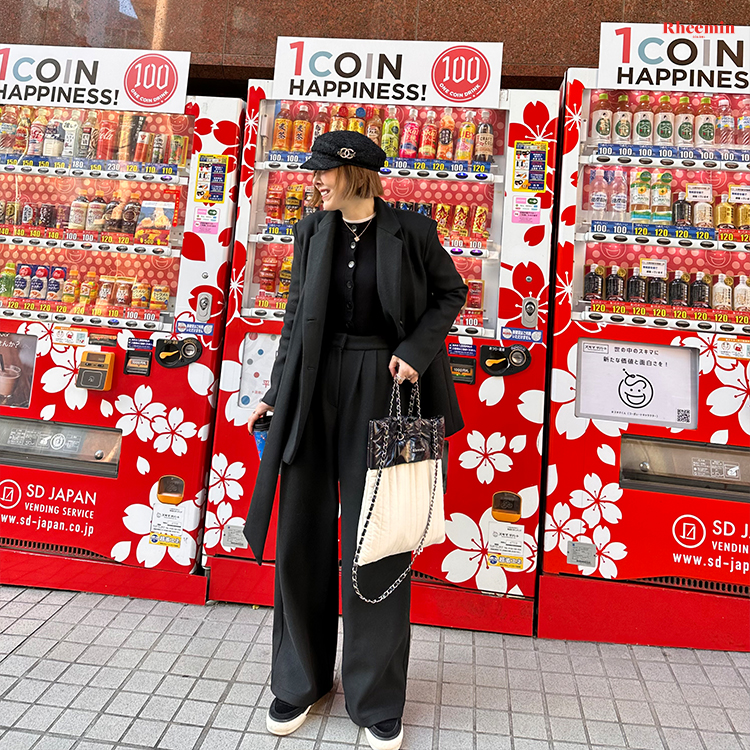 BANDING WIDE TUCK PANTS- BLACK