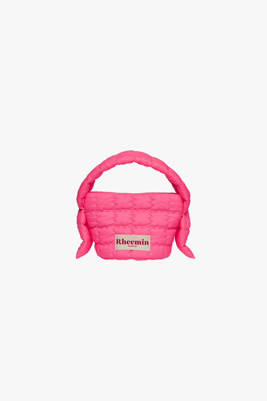 PUPPY quilted  BUCKET mini NUGGET - NEON PINK