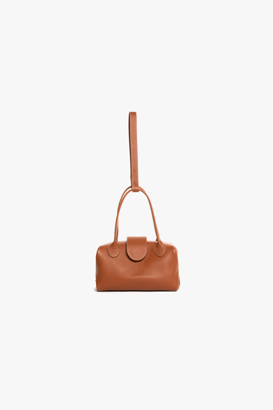 DUBU leather TOTE, M - CAMEL