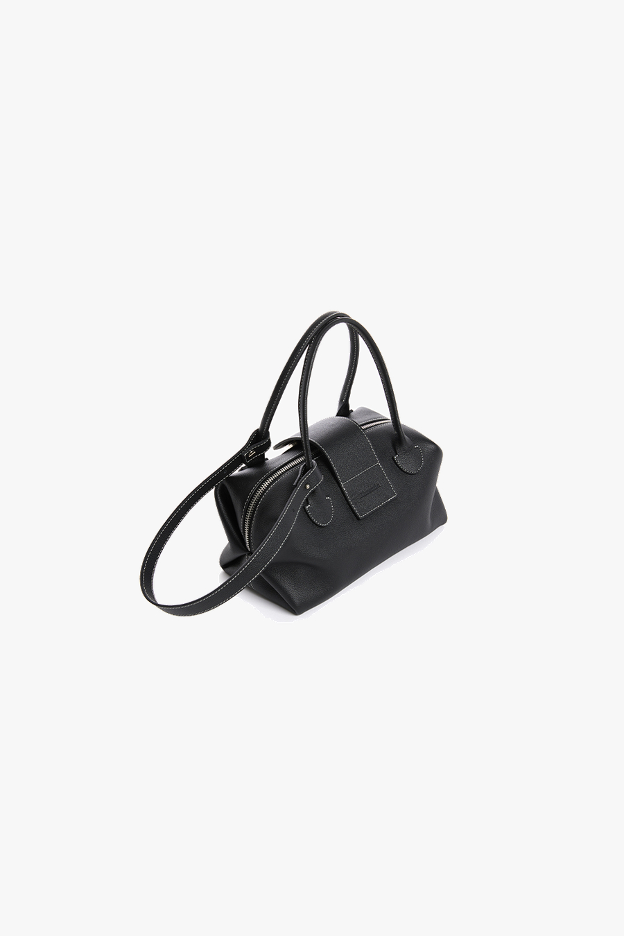DUBU leather TOTE, M - BLACK