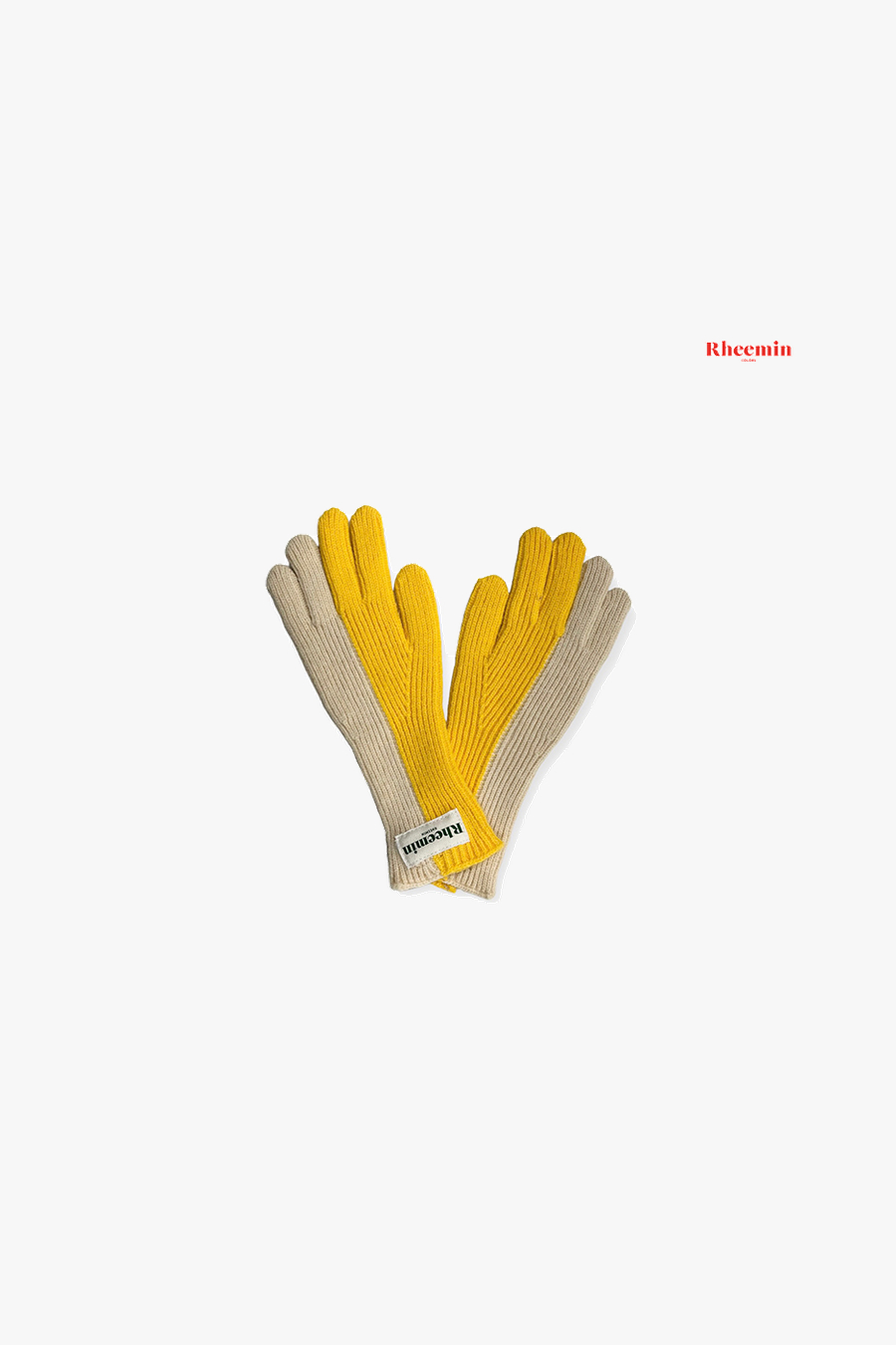 Finger hole glove - YELLOW