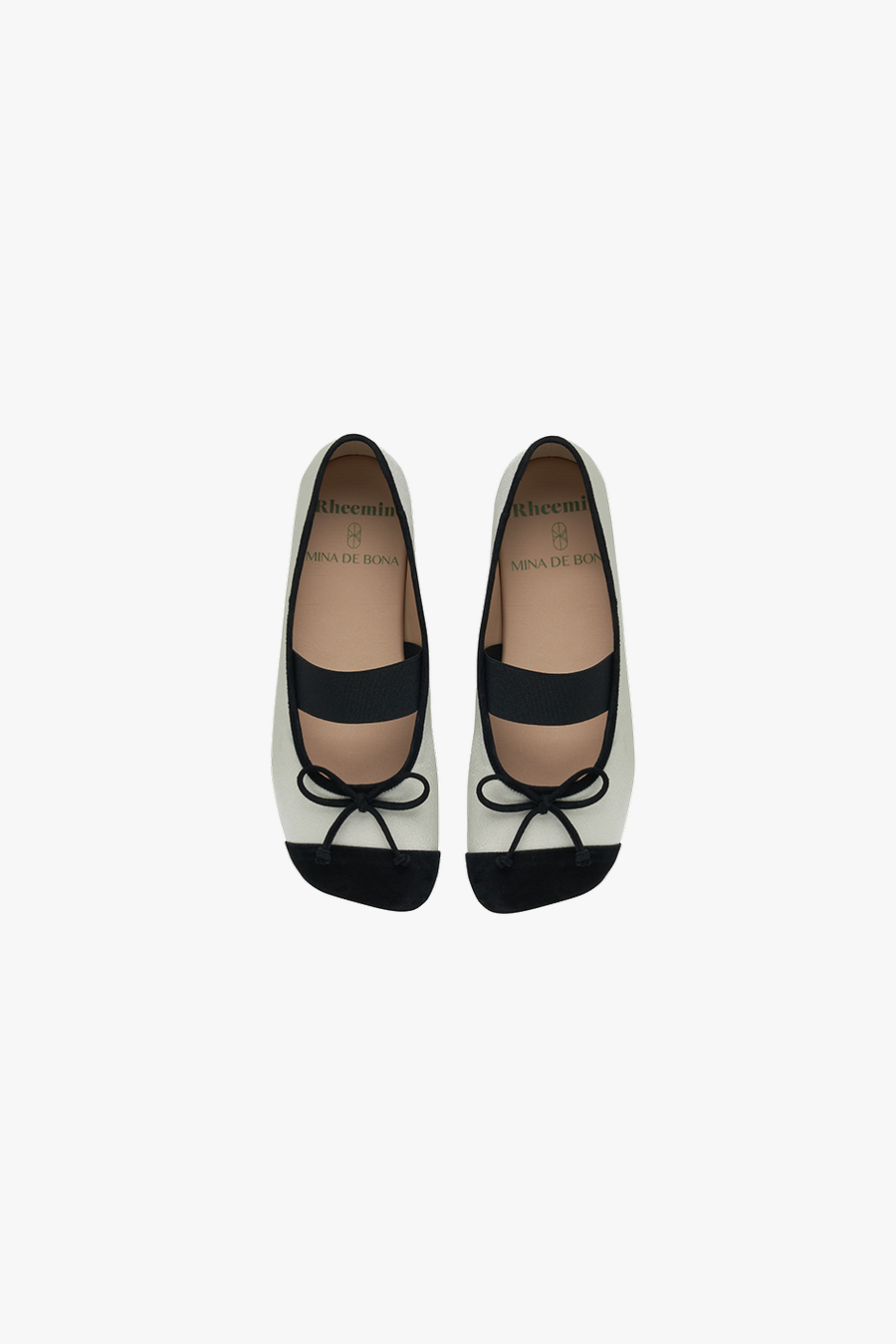 MINA DE BONA ← collaboration / #1 RIBBON FLAT - BLACK&WHITE