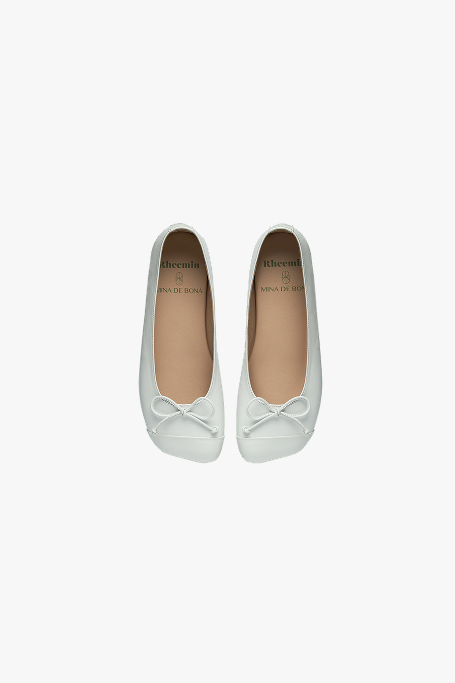 MINA DE BONA ← collaboration / #2 LEATHER FLAT - WHITE
