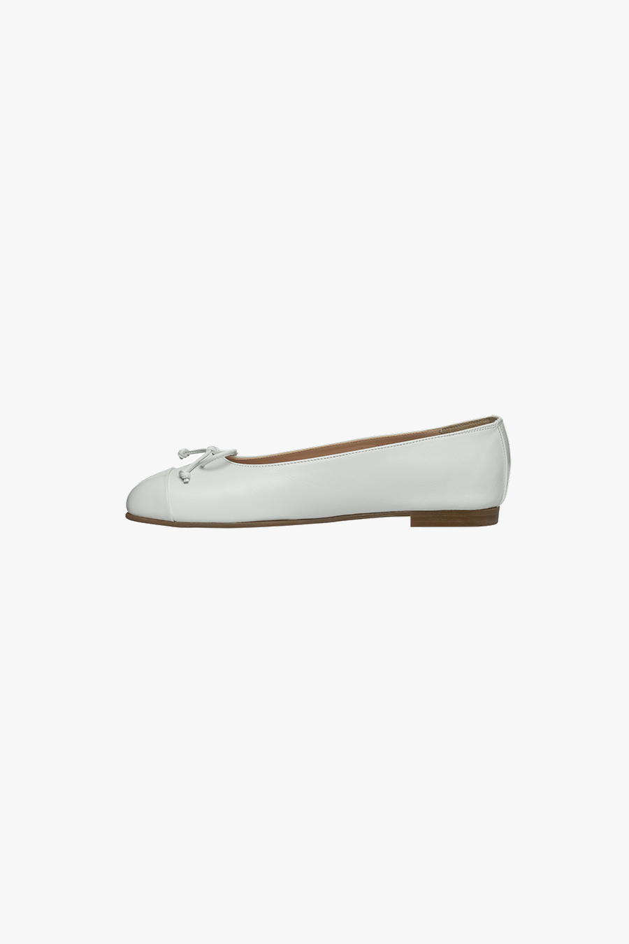 MINA DE BONA ← collaboration / #2 LEATHER FLAT - WHITE