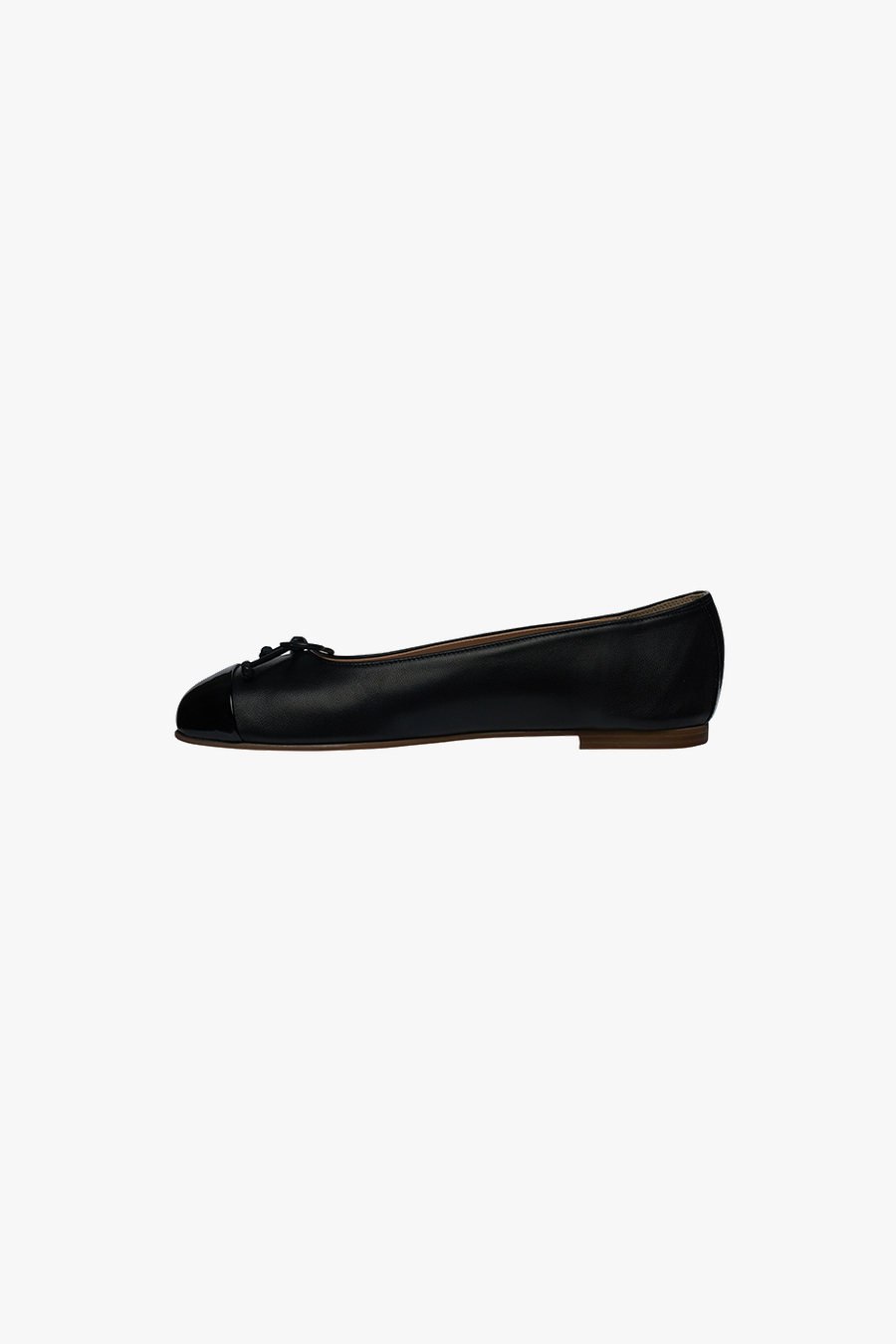 MINA DE BONA ← collaboration / #2 LEATHER FLAT - BLACK