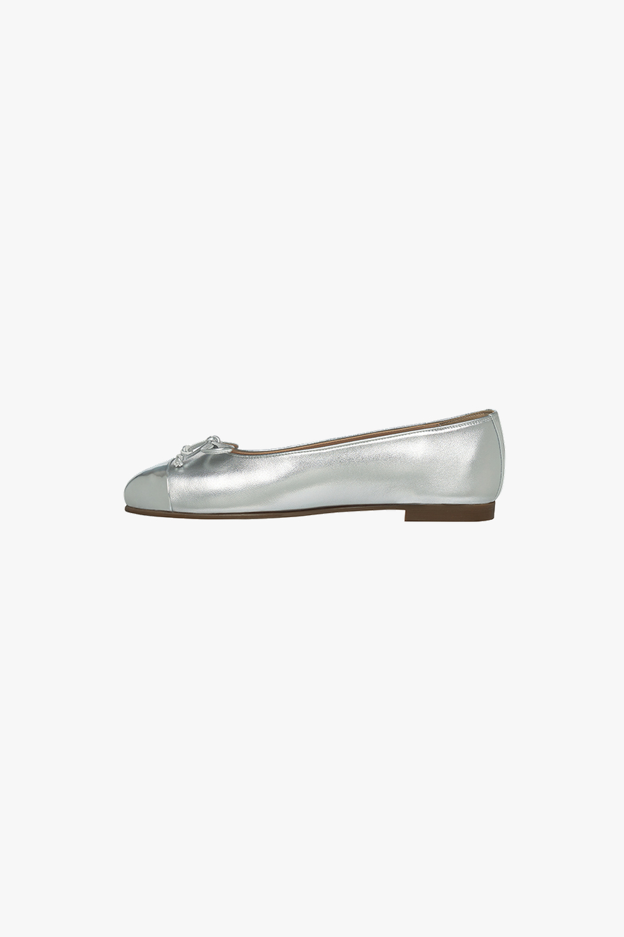MINA DE BONA ← collaboration / #2 LEATHER FLAT - SILVER