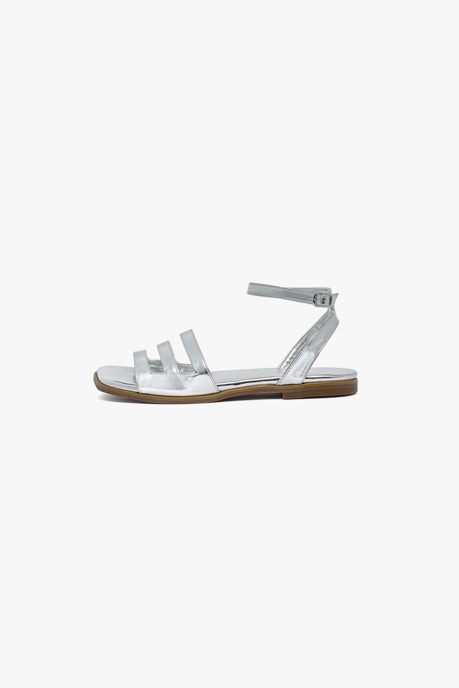 MINA DE BONA ← collaboration / #3 - THREE STRAP SANDLE - SILVER