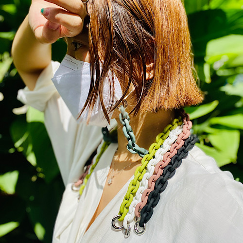 MASK MATTE CHAIN STRAP - 5 COLOR (only BLACK) / 교체필요