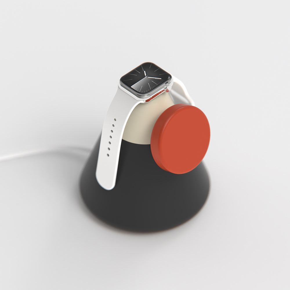 맥큐 2in1 Qi2 맥세이프 고속 무선충전 오브제 ACONE 애플워치버전 - 선셋