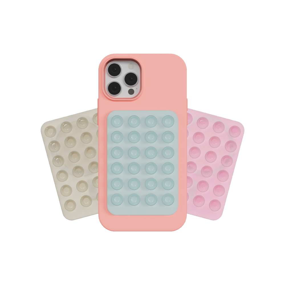 맥큐 실리콘 흡착 뽁뽁이 버블패드 맥세이프 거치대 패드 - 소프트라벤더