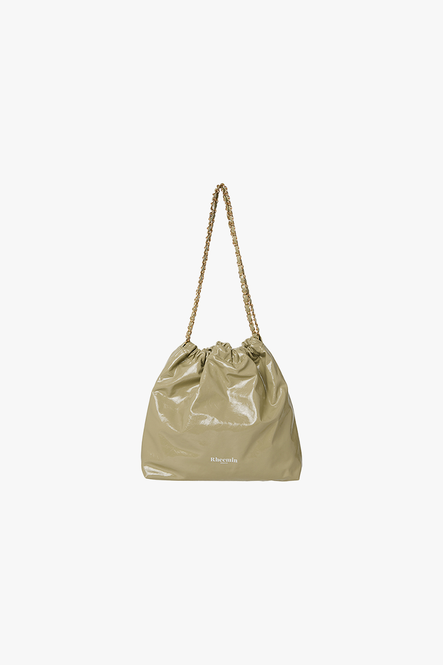 Muffy leather chain  - OLIVE