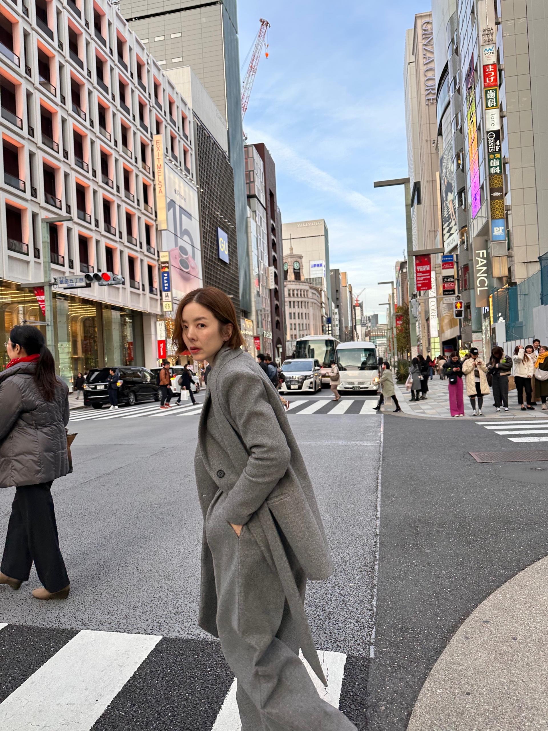 BANDING WIDE TUCK PANTS - GRAY