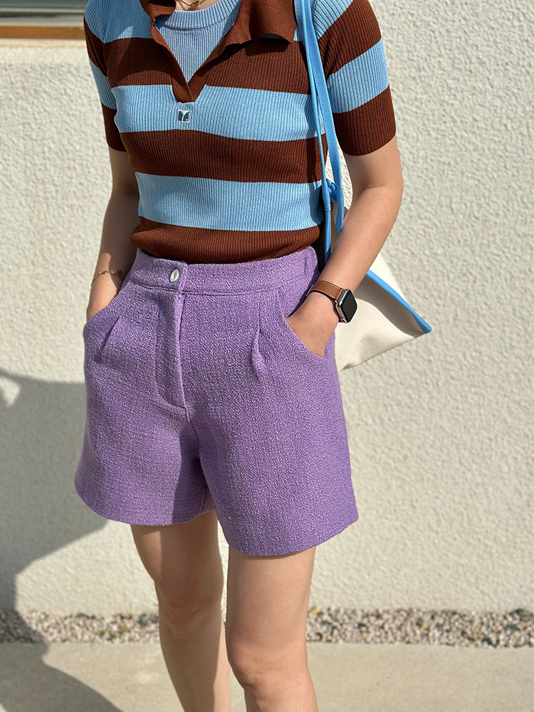 TWEED SHORTS PANTS - 3 COLOR