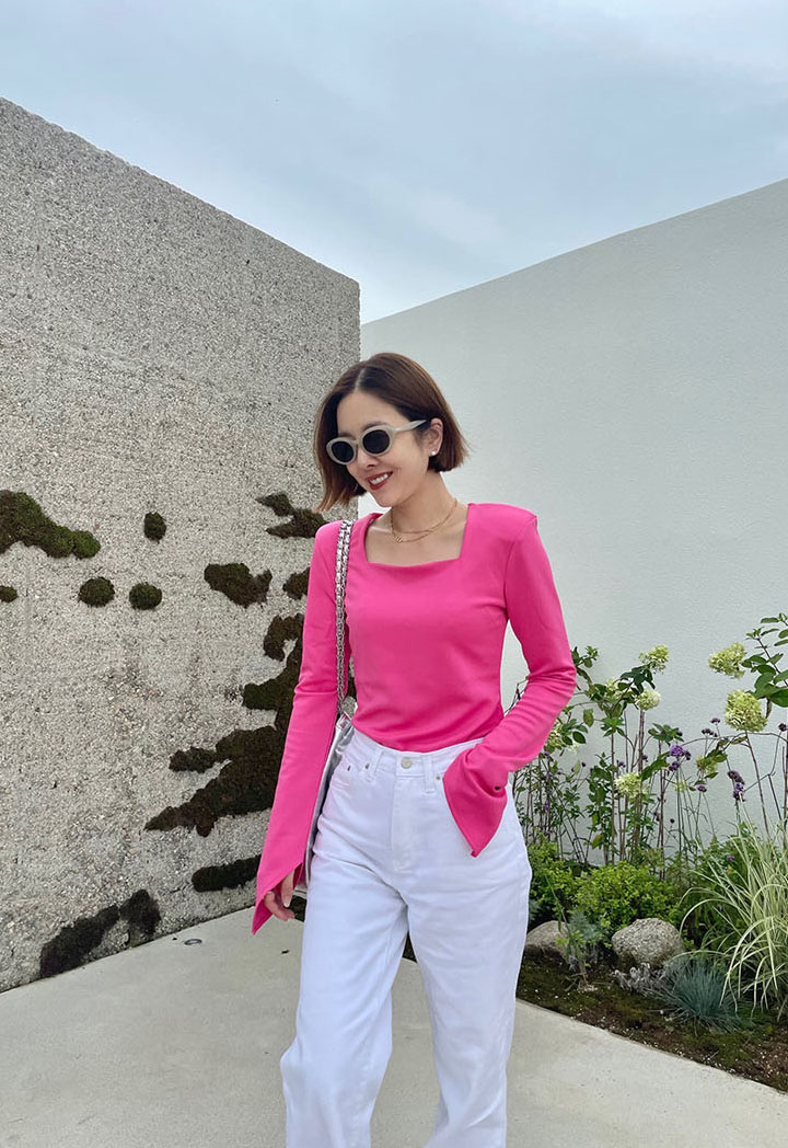 Puff Square top - only PINK