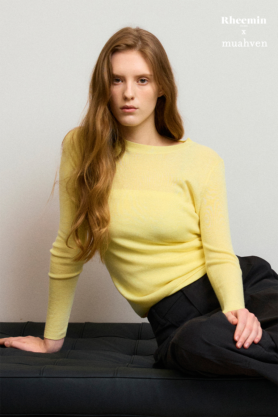[MUAHVEN x RHEEMIN] Lise Crew Neck Knit - YELLOW (Delivery - 4월17일부터 순차발송)